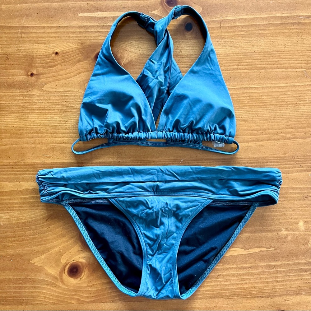 Victoria’s Secret Charcoal Blue Grey Bikini, M Top L Bottom